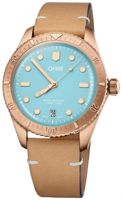 Buy this new Oris Divers Sixty Five 38mm 01 733 7771 3155-07 5 19 04BR midsize watch for the discount price of £1,980.00. UK Retailer.